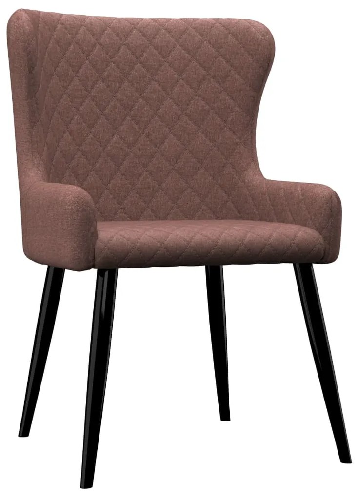 vidaXL Eetkamerstoelen 6 st stof bruin