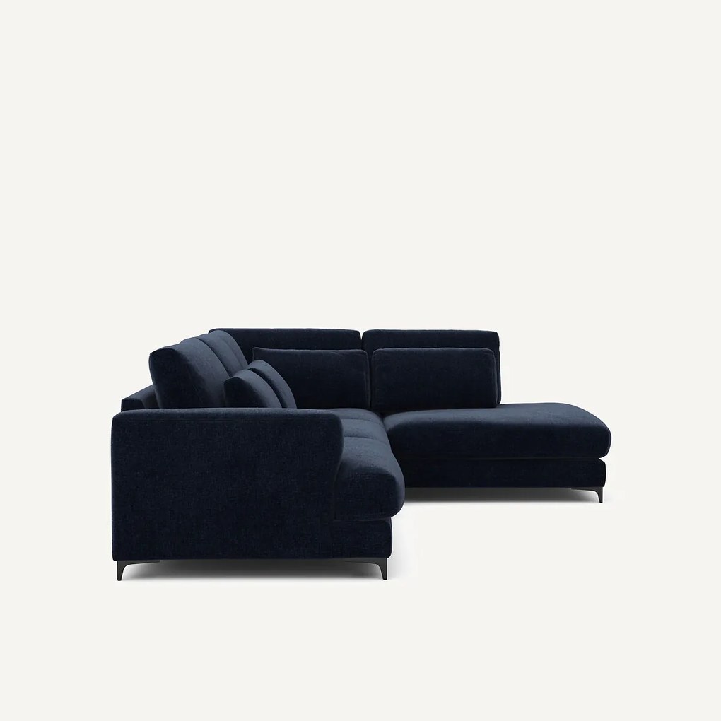 Omvormbare hoekbank rechts in chenille fluweel, Marsile