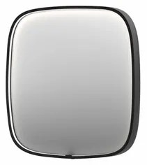 INK SP31 spiegel - 100x4x100cm contour in stalen kader incl dir LED - verwarming - color changing - dimbaar en schakelaar - geborsteld metal black 8409835