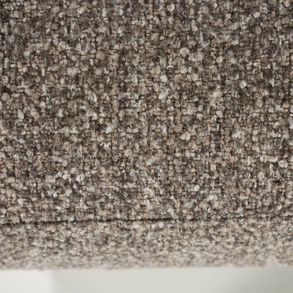 Fauteuil Met Houten Armleuning Taupe