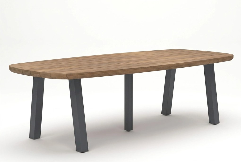 Dining Tuintafel rechthoekig 300 x 100 cm antracite Grijs Falcon/Glasgow
