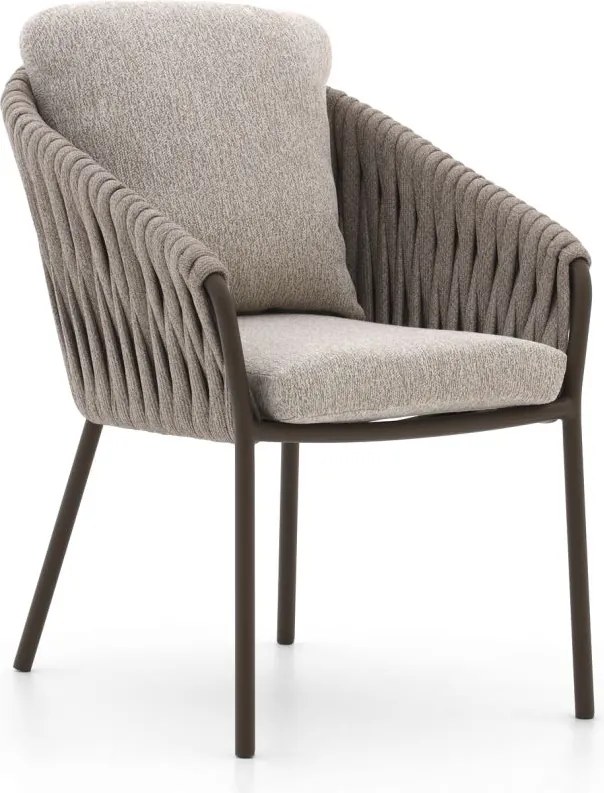 Dining tuinstoel | SUNS Nappa | Rope (touw) | Taupe | Kees Smit Tuinmeubelen