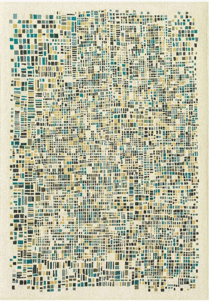 Wasbaar jacquard in- & outdoor vloerkleed Cubik