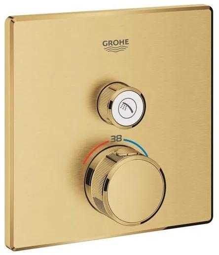 Grohe Grohtherm smartcontrol afdekset thermostaat 1 f cool sunrise geborsteld 29123gn0