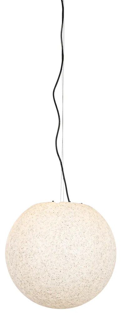 Moderne buiten hanglamp grijs 45 cm IP44 - Nura Modern E27 IP44 Buitenverlichting bol / globe / rond