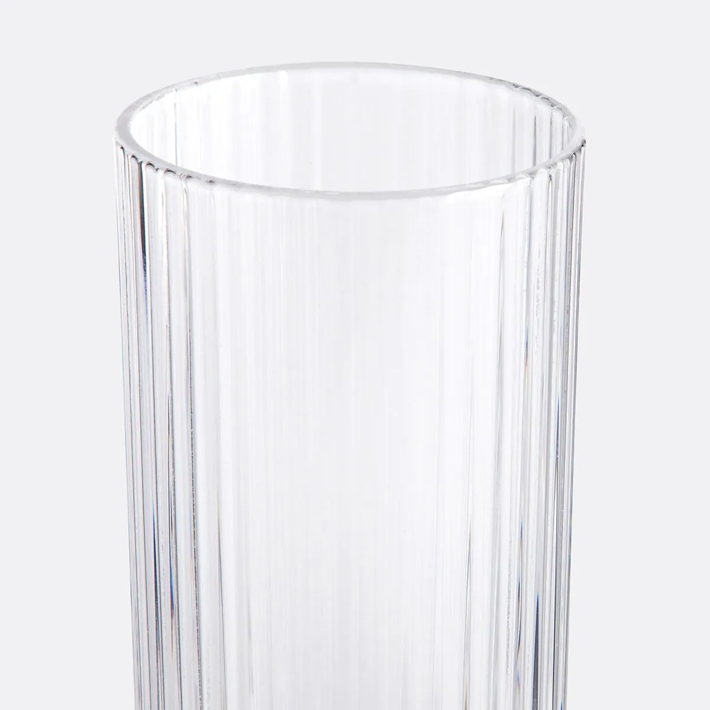 Set van 6 champagneglazen met groeven, Ostri