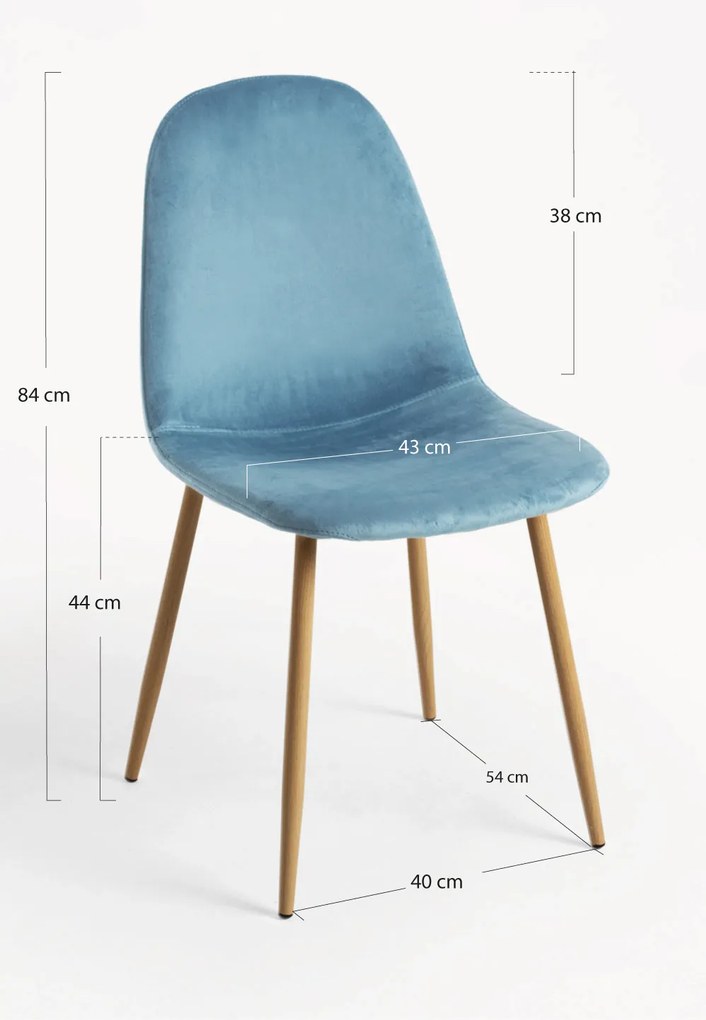 Set 4 Teok Fluwelen Stoelen