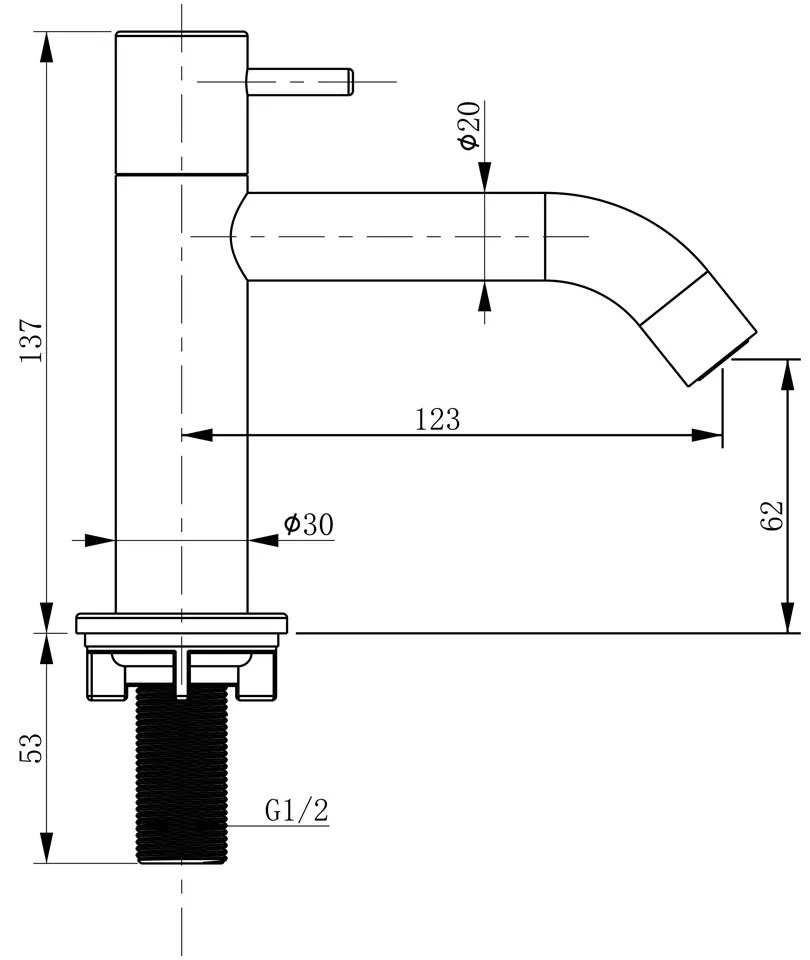 Differnz Force fonteinset beton met gebogen kraan mat chroom