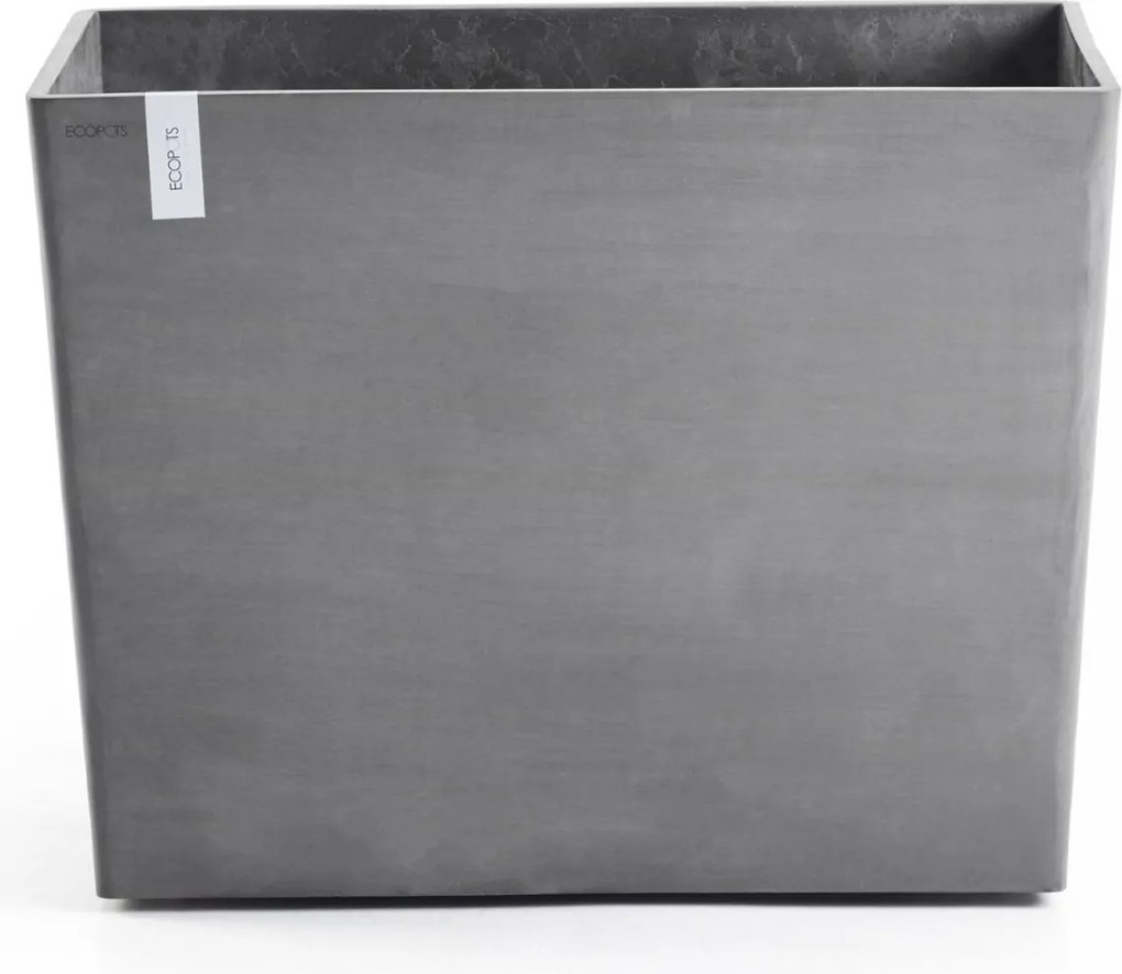 Ecopots plantenbak Paris Wheels 85- Rechthoekig - Grey - 85,2 x 39,5 x H65,8 cm