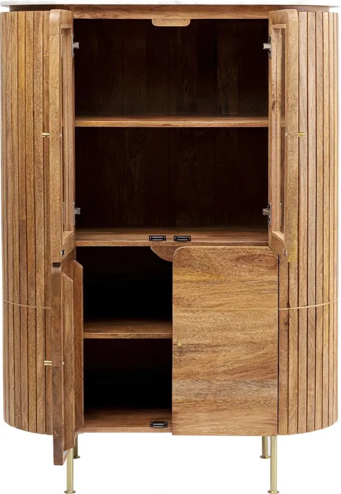Ovale Buffetkast Mangohout - 100x42x145cm.
