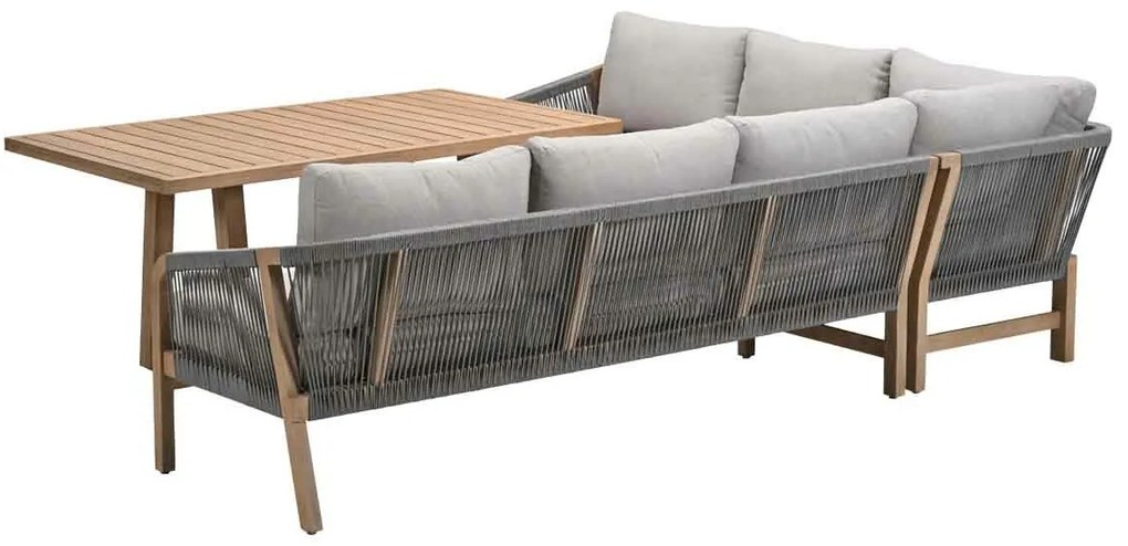 Garden Impressions Alora lounge dining set 3-delig links - grey sand