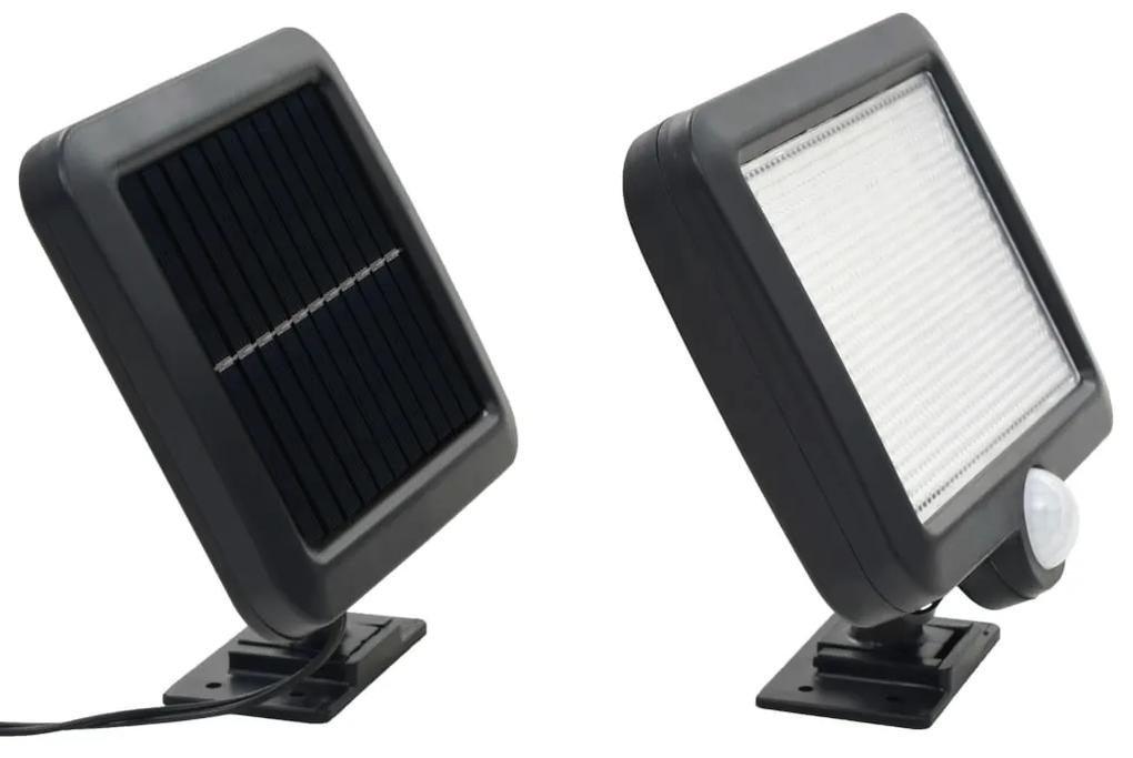 vidaXL Solarlamp met bewegingssensor LED-lichten wit