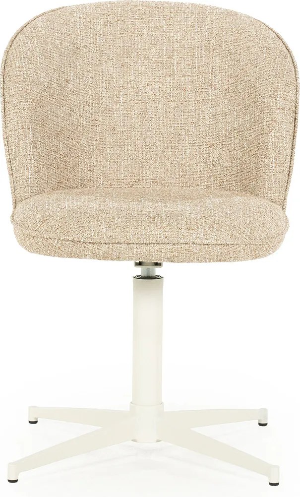 Eleonora Molly Draaibare Eetkamerstoel Taupe Met Beige Poten