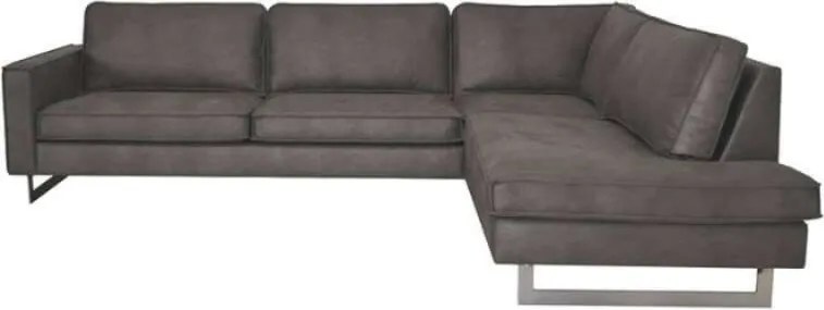 Hoekbank - Riverdance - leer Colorado - rechts - grijs 02