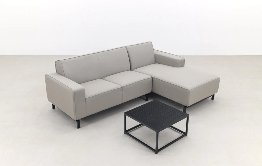 Boavista/Toronto loungebank chaise longue - Nature Grey - 3-delig - links