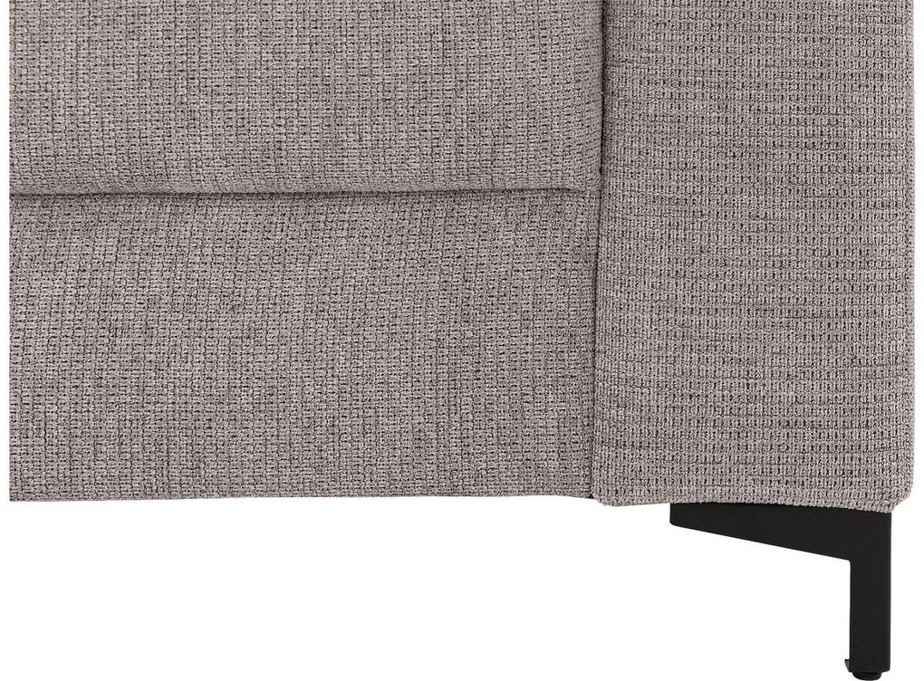 Goossens Basic Hoekbank Helsinki Incl. Hoofdsteun bruin, stof, 2-zits, modern design met ligelement links