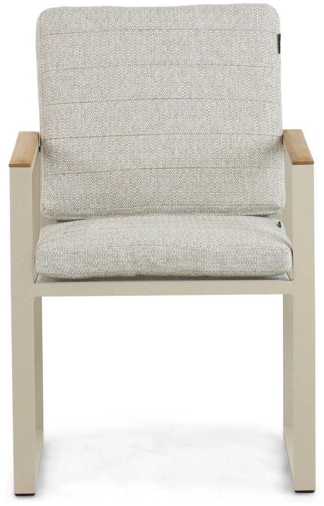 Tuinstoel Aluminium/Teak Taupe-naturel-bruin Lifestyle Garden Furniture Faro