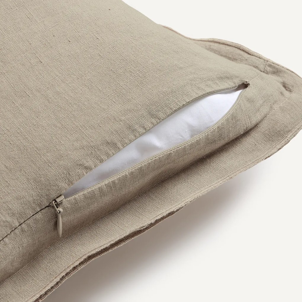 Kussenhoes, gewassen linnen, Elina