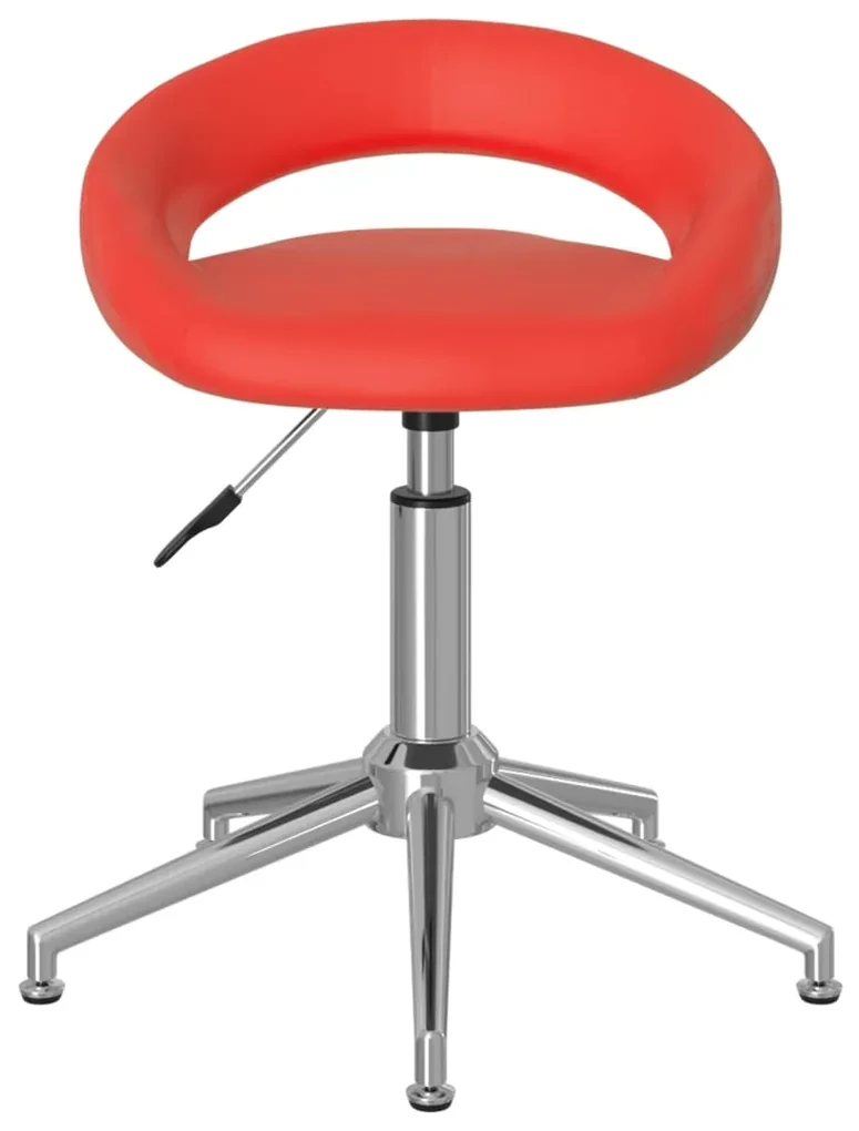 vidaXL Eetkamerstoelen draaibaar 4 st kunstleer rood