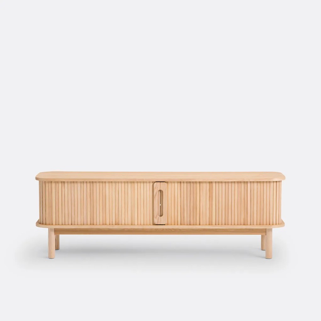 Essen en gefineerd tv-meubel, 2 schuifdeuren, breedte 160 cm, WAPONG