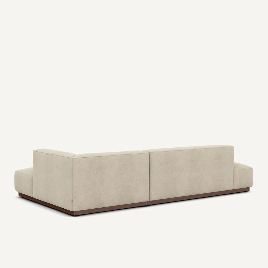 XL rechte hoekbank in linnen fluweel, JACOPO