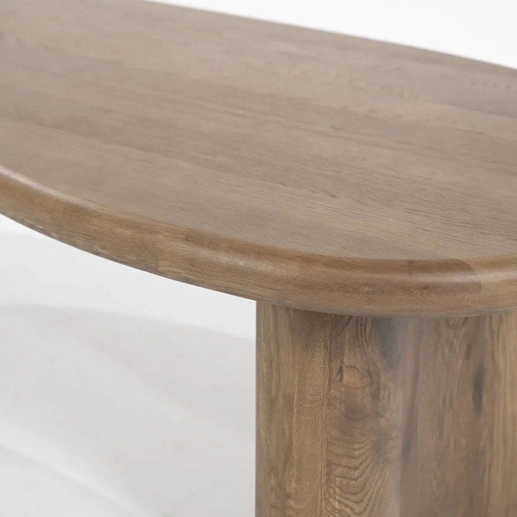 Organische Salontafel Bruin Eiken - 140 X 60cm.