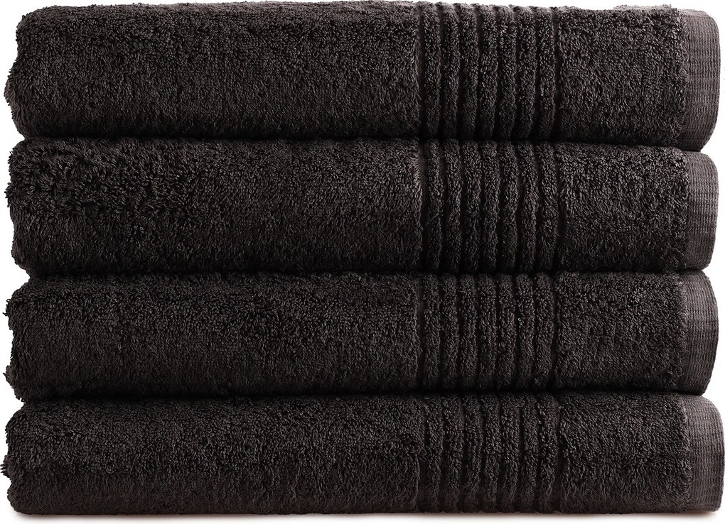 Handdoek Supreme Collectie - 4 stuks - 70x140 - zwart