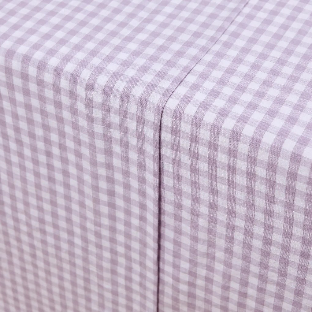 Plat laken in gewassen linnen, Acélie Lilas