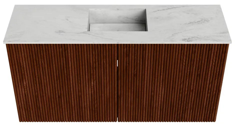 Mondiaz Joya DLux 80cm toiletmeubel ruby met wastafel faye midden zonder kraangat opalo