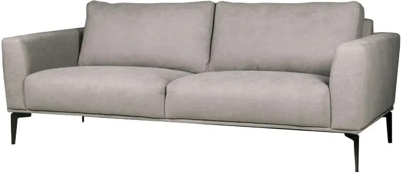 3-zits bank Tulp | stof Sorro lichtgrijs 90 | 2,15 mtr breed