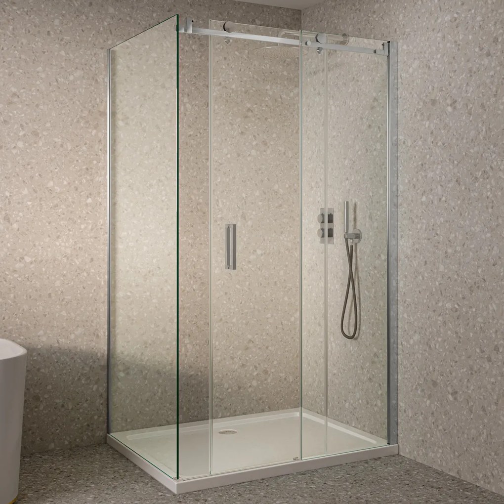 Saniclear Supreme profielset voor zijwand chroom