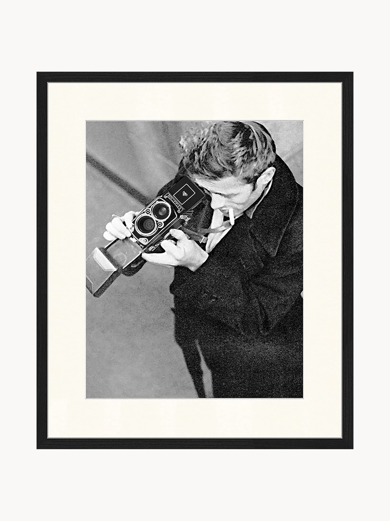 Ingelijste print James Dean met camera