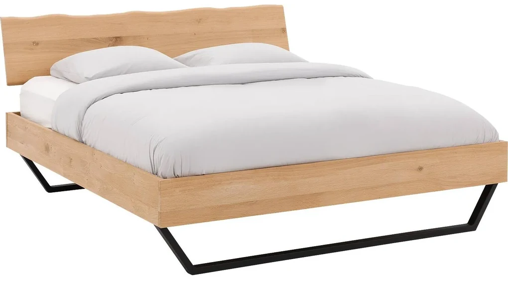 Goossens Bedframe Slade, Bedframe 180 x 200 cm hoofdbord organisch