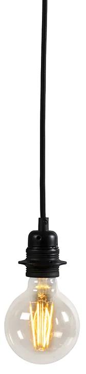 Moderne hanglamp zwart dimbaar - Cava Luxe 1 Modern Minimalistisch E27 rond Binnenverlichting Lamp