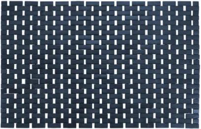 Bamboo badmat open 50x80cm, donkerblauw