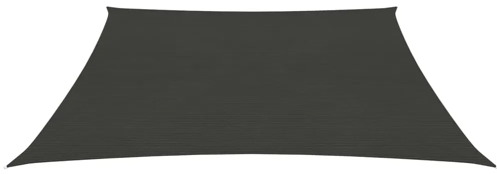 vidaXL Zonnezeil 160 g/m² 3/4x3 m HDPE antracietkleurig