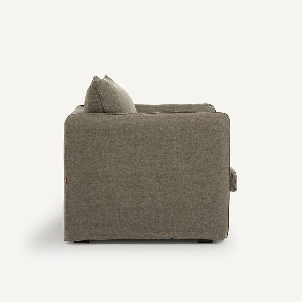 Fauteuil in dik stonewashed linnen, Neo Chiquito