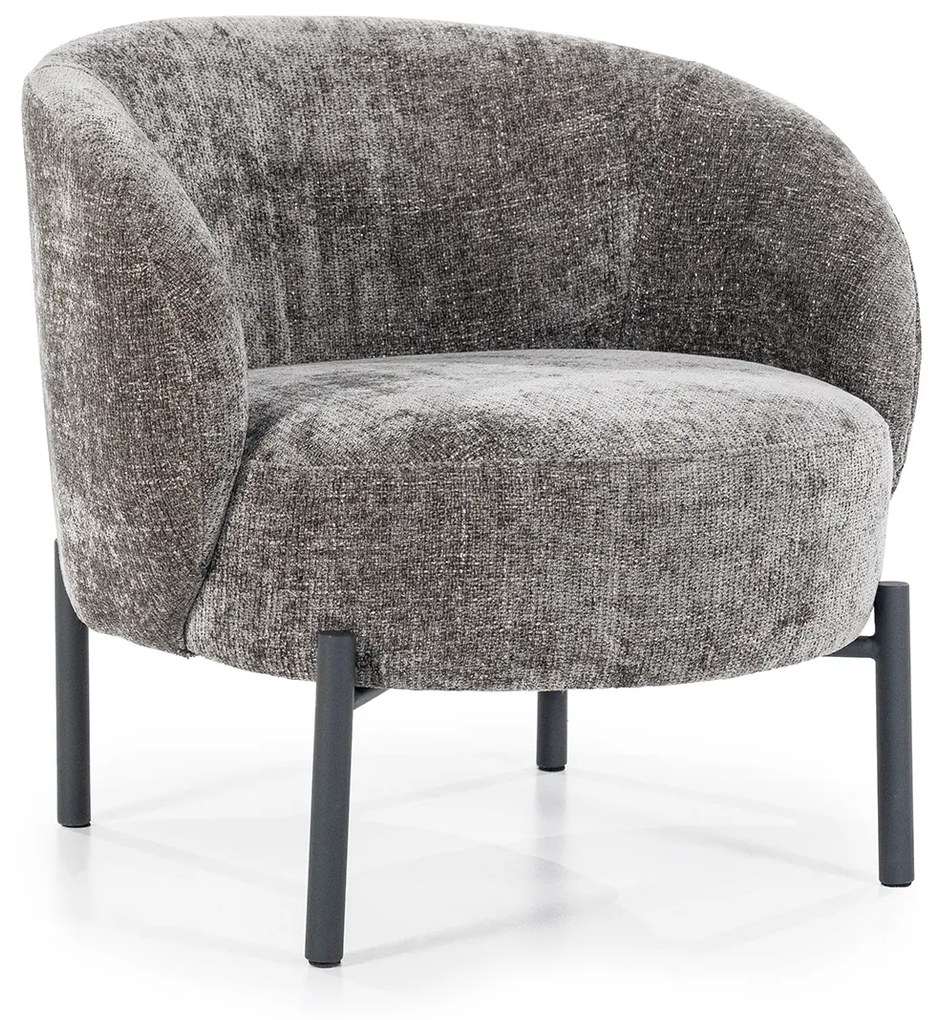 By-Boo Oasis Bruine Fauteuil Met Ronde Rugleuning