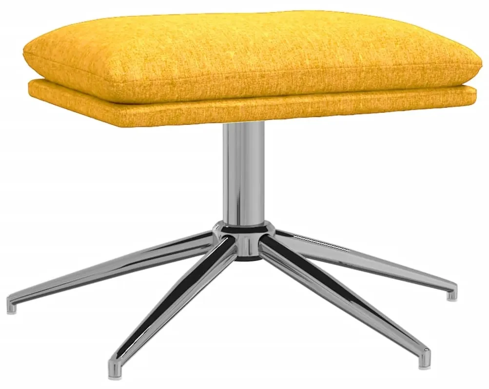 vidaXL Voetenbank 60x60x39 cm stof mosterdgeel