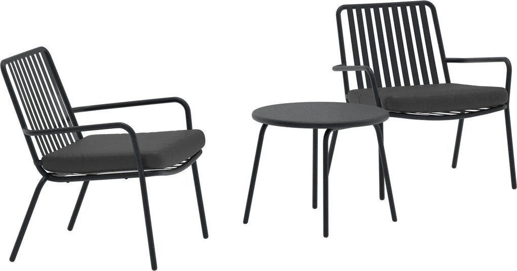The Outsider Balkonset-tuur-3-delig-zwart-stoelen-tafel-50cm-the-outsider