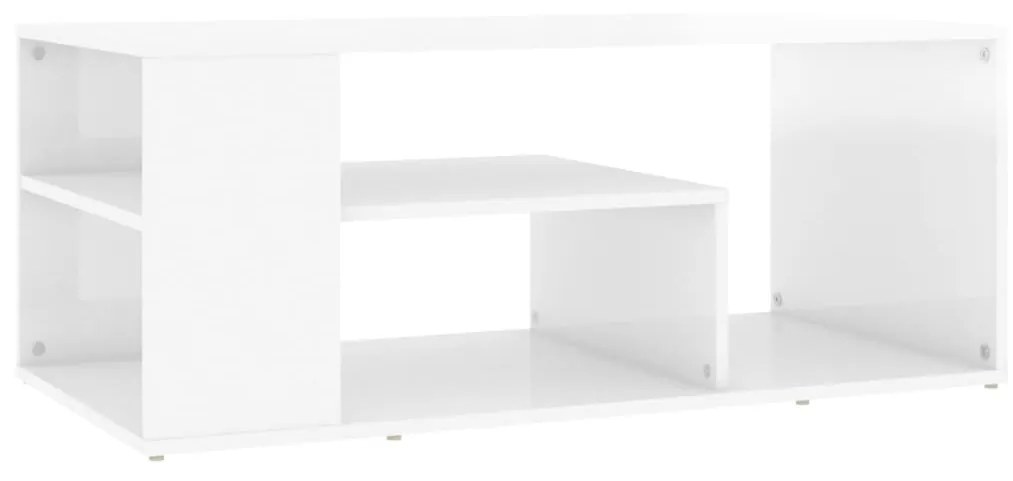 vidaXL Salontafel 100x50x40 cm spaanplaat hoogglans wit