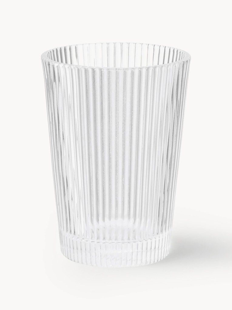Waterglazen Pilastro met groefreliëf, 6 stuks