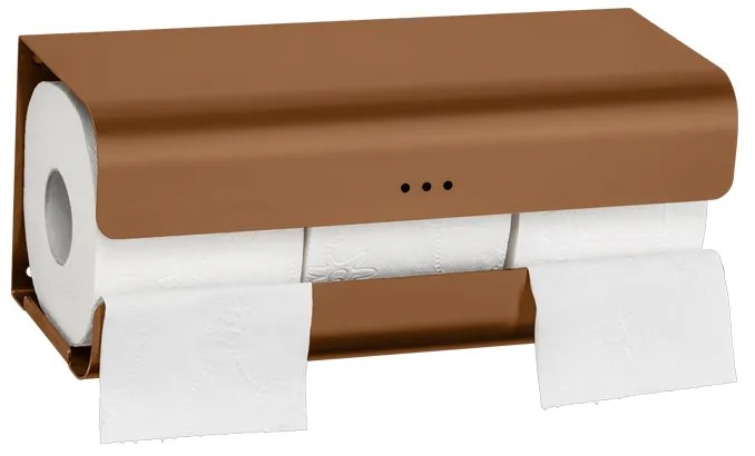 Proox One driedubbele toiletrol houder koper