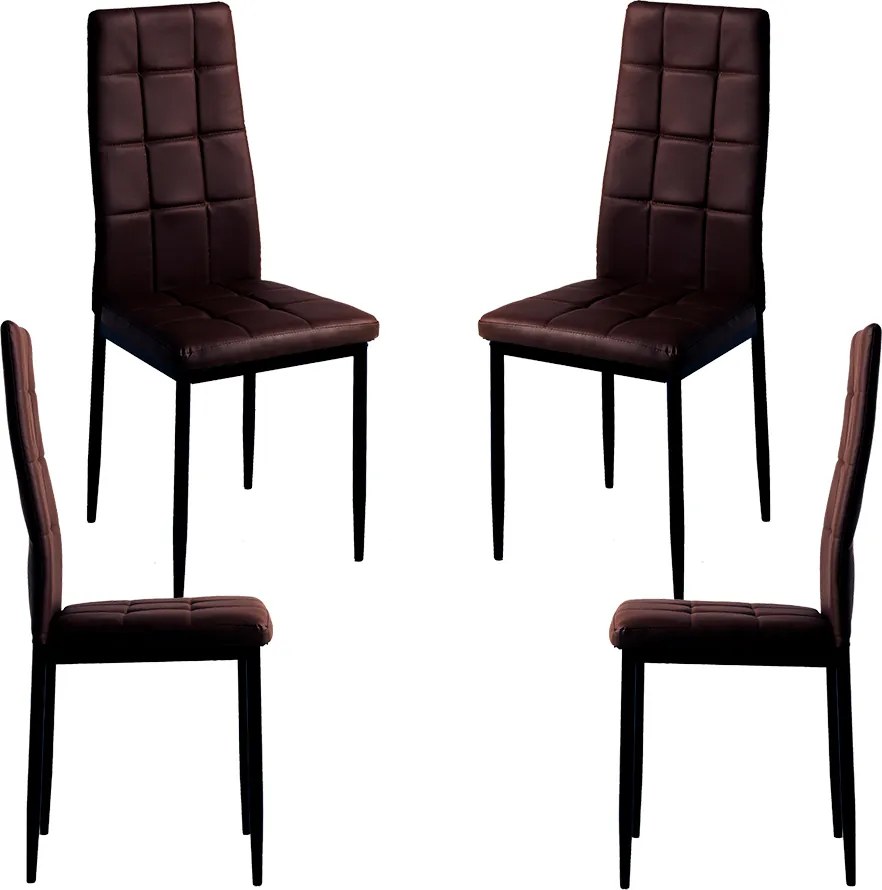 Set 4 Lan Kunstlederen Stoelen