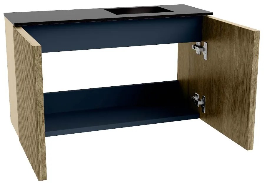 Mondiaz Joya 70cm toiletmeubel dusk met wastafel faye rechts zonder kraangat urban
