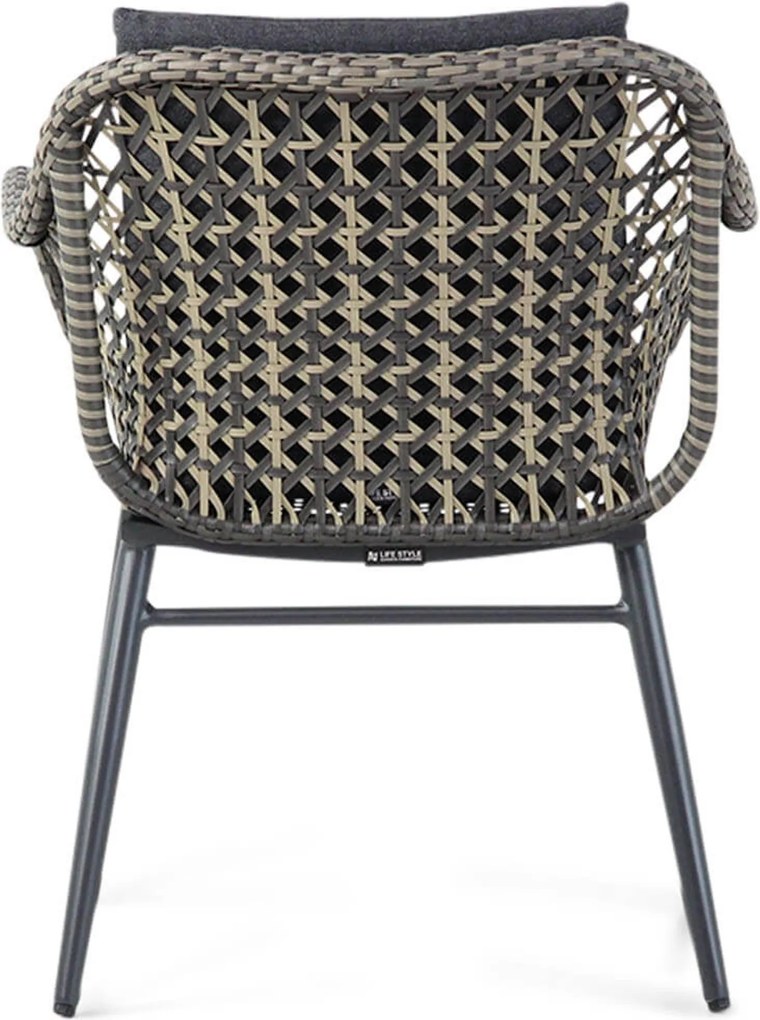 Tuinset 4 personen 180 cm Wicker Taupe Lifestyle Garden Furniture Dolphin/Veneto