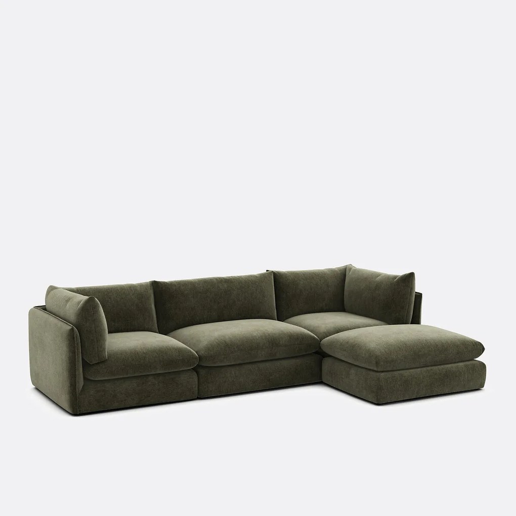 Fauteuil voor modulaire zitbank, in gemêleerd polyester, Malo