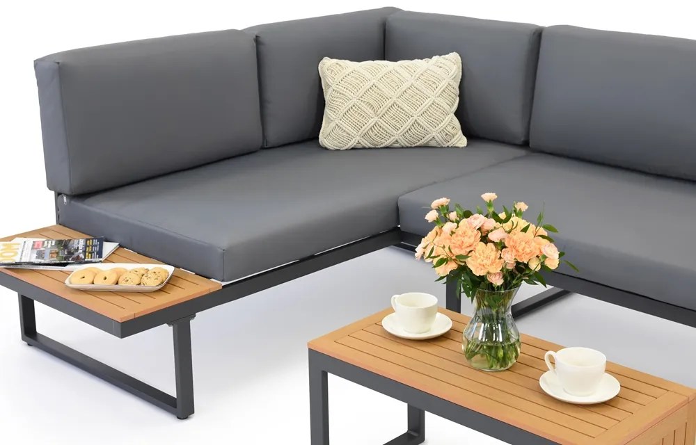 Burgos Garden Point aluminium tuinhoek antraciet