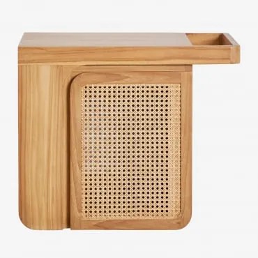 Georgy Zwevend Badkamermeubelset Van Teakhout Teakhout & Without Sink & Spiegelloze & Zonder Kraan - Sklum