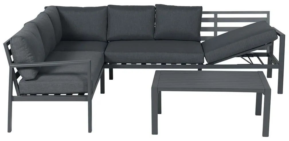 Garden Impressions Denver loungeset 4-delig links - zwart